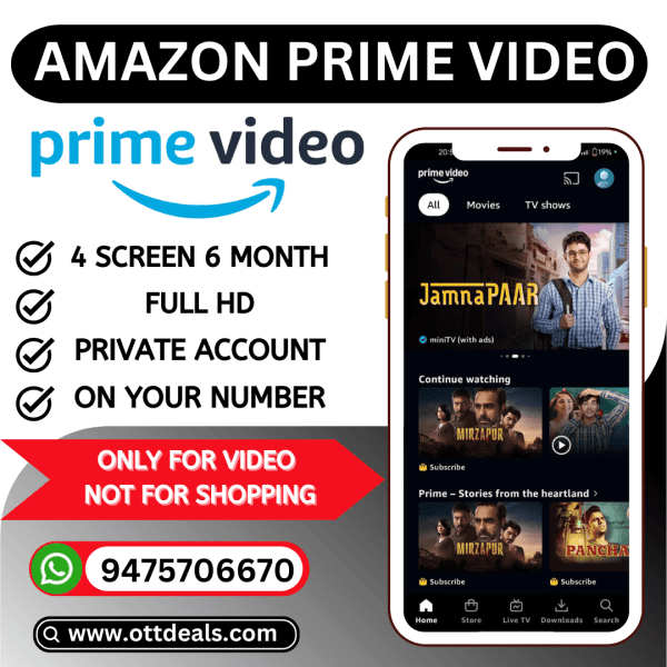 Amazon Prime Video Premium Account for 6 Month Private