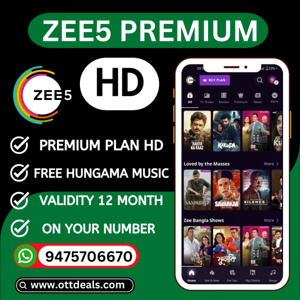 Zee5 Premium HD 1 Year Subscription