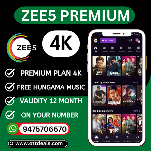 Zee5 Premium 4K 1 Year Subscription