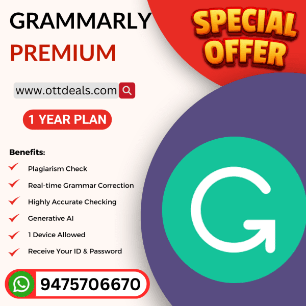 Grammarly Premium Shared Account - 1 Year Warranty